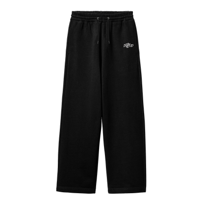 Black Sytrus Wide Leg Sweatpants – Printed Edition