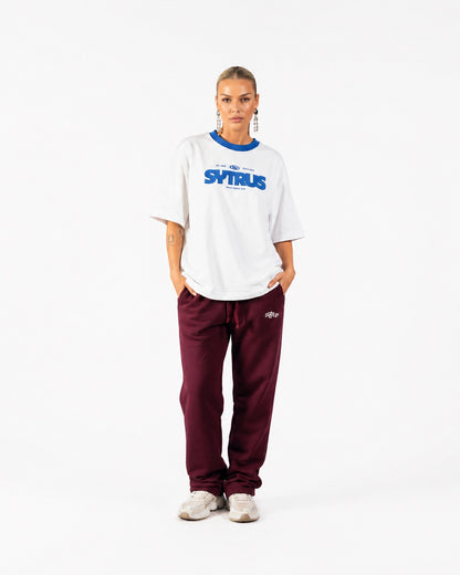 Burgundy Sytrus Wide Leg Sweatpants – Printed Edition