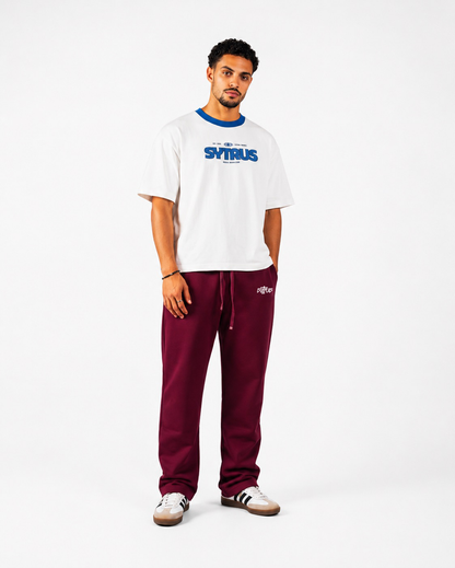 Burgundy Sytrus Wide Leg Sweatpants – Printed Edition